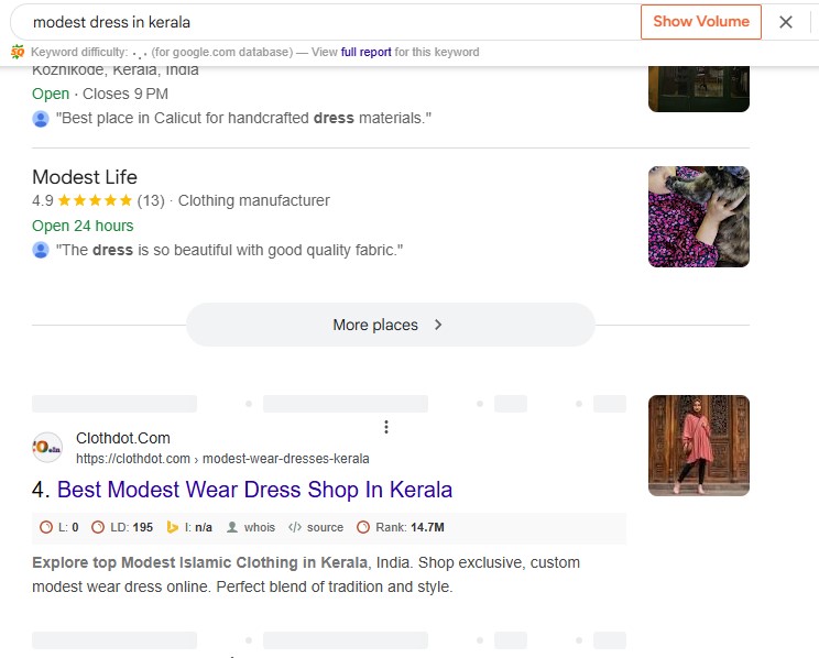 SEO Ranking Dashboard